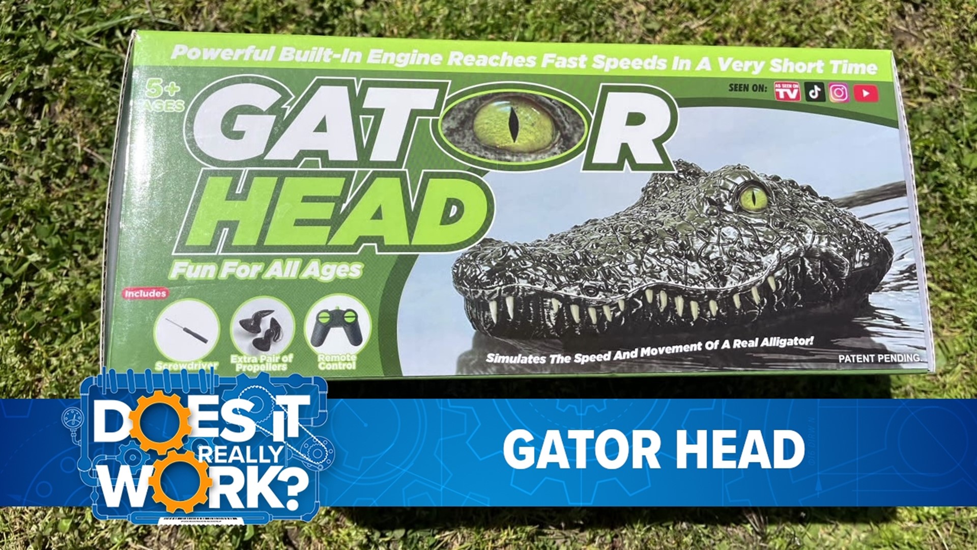 The maker claims this remote control gator simulates the movement and speed of a real alligator.
